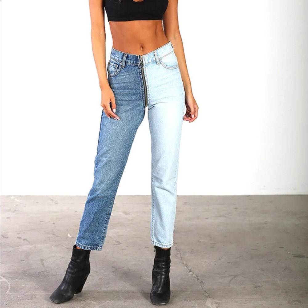 Revice denim yin yang cropped jeans